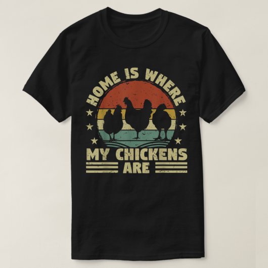 チキン私はコーヒーを飲みたい私のチキン Tシャツ (デザイン正面)