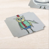 チキン紙コースター ペーパーコースター (アングル)