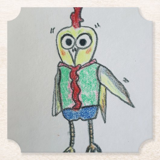 チキン紙コースター ペーパーコースター (正面)