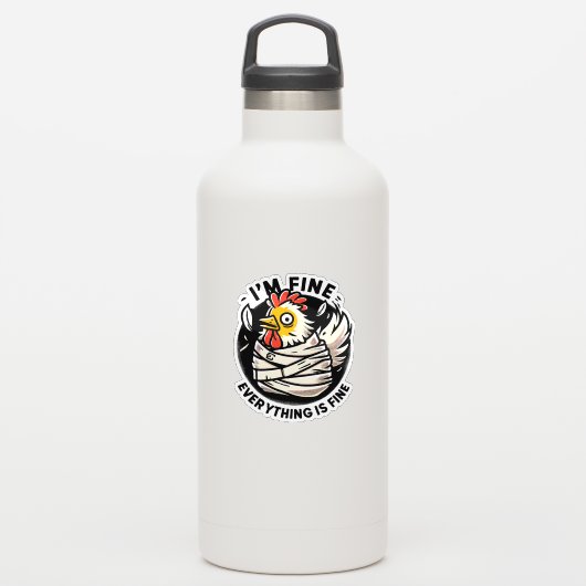 チキン素晴らしだおもしろい シール (ウォーターボトル)