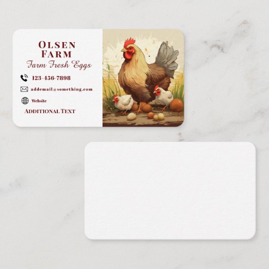 チキン素朴とチックスの名刺 名刺 (正面/裏面)