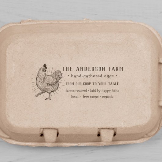 チキン素朴とハンドタ書イプ | Fresh Eggs セルフインキングスタンプ