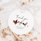 チキン素朴の結婚お礼メッセージカード フェイバータグ