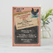 チキン素朴クックアウトBBQ卒業パーティー 招待状 (スタンド正面)