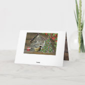 チキン素朴コックでのクリスマス シーズンカード (裏面)