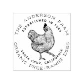 チキン素朴スケッチ |カスタムファミリーエッグファーム ラバースタンプ (インプリント)
