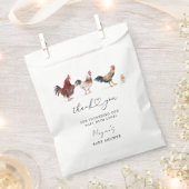 チキン素朴テーマベビーシャワー フェイバーバッグ (クリップ留めされた状態)