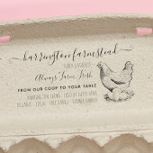 チキン素朴ファミリーファーム生卵カートン セルフインキングスタンプ