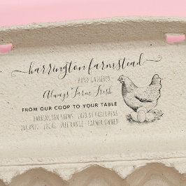 チキン素朴ファミリーファーム生卵カートン セルフインキングスタンプ