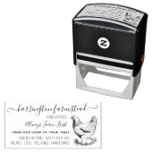 チキン素朴ファミリーファーム生卵カートン セルフインキングスタンプ (インサイチュ)