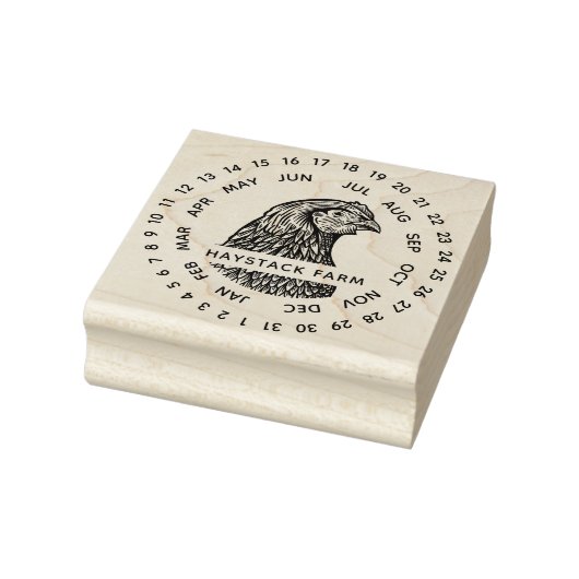 チキン素朴ファミリーフ⎢ァームタッグ日付スタンプ ラバースタンプ (スタンプ)