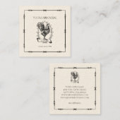 チキン素朴ファームロゴ四角ビジネスカード スクエア名刺 (正面/裏面)