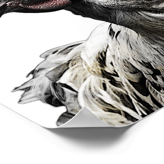 チキン素朴ミニマリストモダンカントリーファームハウス ポスター (角)