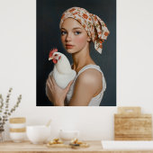 チキン素朴美しい ポスター (キッチン)