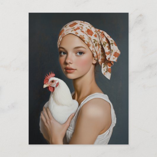 チキン素朴美しい ポストカード (正面)