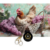 チキン素朴薄紫花レースのデコページ 薄葉紙