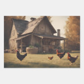 チキン素朴 ラッピングペーパーシート (正面3)