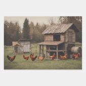 チキン素朴 ラッピングペーパーシート (正面2)