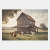 チキン素朴 ラッピングペーパーシート (正面)