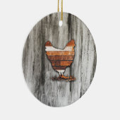 チキン素朴(茶色) セラミックオーナメント (右)