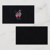 チキン絞り染めヒッピーチキン農家ファームヴィンテージ 名刺 (正面/裏面)