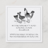 チキン自然素朴ニークファーム スクエア名刺 (裏面)