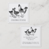 チキン自然素朴ニークファーム スクエア名刺 (正面/裏面)