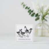 チキン自然素朴ニークファーム スクエア名刺 (スタンド正面)