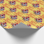 チキン誕生日ギフトラップとユーモア – 熱狂する Chick ラッピングペーパー (角)