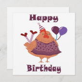 チキン誕生日 シーズンカード (正面/裏面)