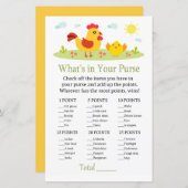 チキン財布ゲームの赤ちゃんシャワーに何がある (正面/裏面)