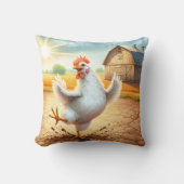 チキン踊りイン納屋周囲の庭 クッション (正面)