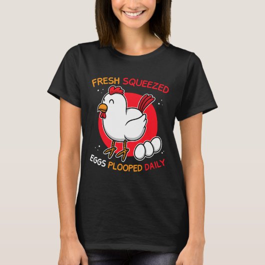 チキン農家エッグズデイリー爆破 Tシャツ (正面)