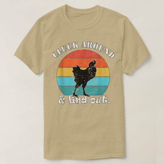 チキン農家クのまわりにック&検索 Tシャツ (デザイン正面)
