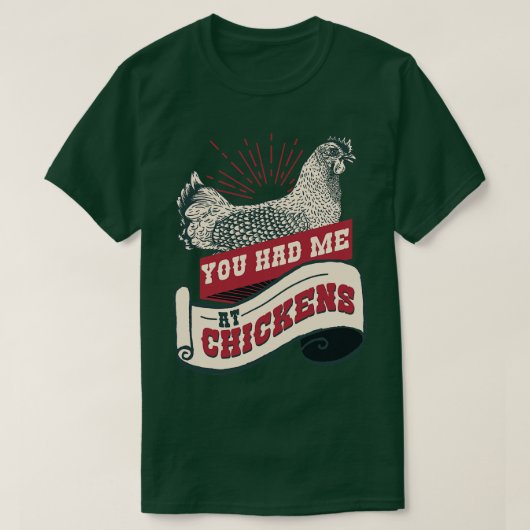 チキン農家チキン愛鶏で私を持っていた Tシャツ (デザイン正面)