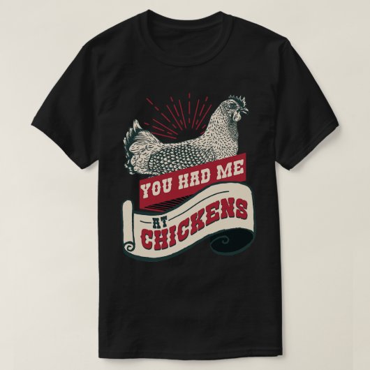 チキン農家チキン愛鶏で私を持っていた Tシャツ (デザイン正面)