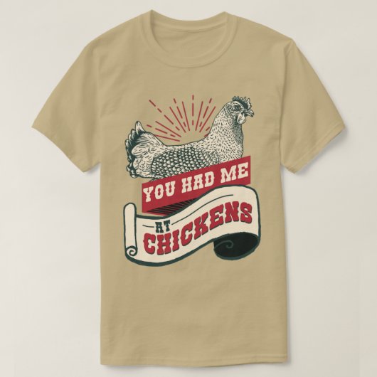 チキン農家チキン愛鶏で私を持っていた Tシャツ (デザイン正面)