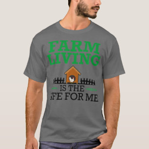 チキン農家農業ファームリビングザライフ Tシャツ