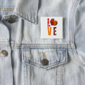 チキン農業 – ヘンルースターラバーチキン農家 缶バッジ (インサイチュ)