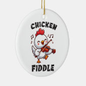 チキン遊のバイオリン セラミックオーナメント (右)