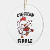 チキン遊のバイオリン セラミックオーナメント (左)