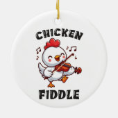 チキン遊のバイオリン セラミックオーナメント (裏面)