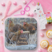 チキン間抜け誕生日 ペーパープレート (パーティー)