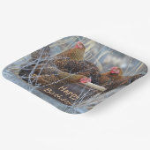 チキン間抜け誕生日 ペーパープレート (傾斜あり)