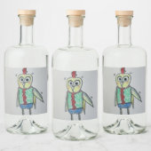 チキン食品および飲料ラベルセット リキュールボトルラベル (ボトル)