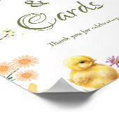 チキン1歳の誕生日このシックなギフトとカードのサイン ポスター (角)