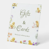 チキン1歳の誕生日このシックなギフトとカードのサイン 台座サイン (正面)