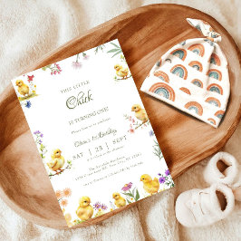 チキン1歳の誕生日このシックは1人の誕生日 招待状