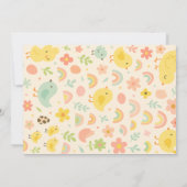 チキン1th誕生日パーティーフォト招待状 招待状 (裏面)