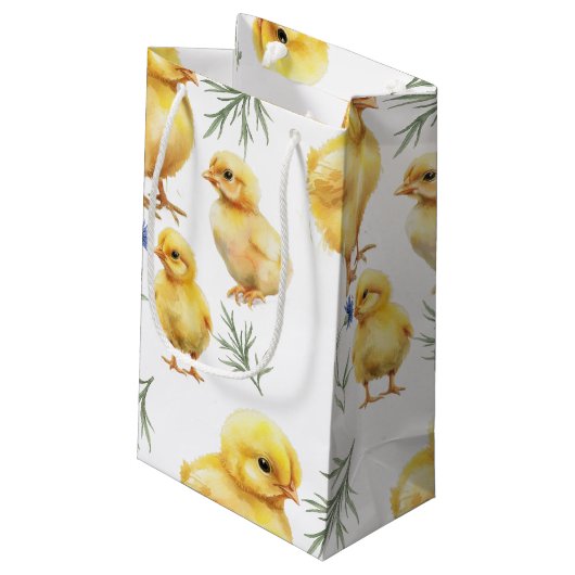 チキン1th誕生日ファーム動物誕生日 スモールペーパーバッグ (裏面アングル)
